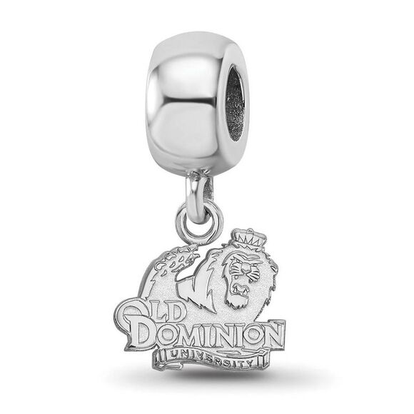 Sterling Silver Old Dominion University XS Logo Dangle Bead Charm - Picture 1 of 4
